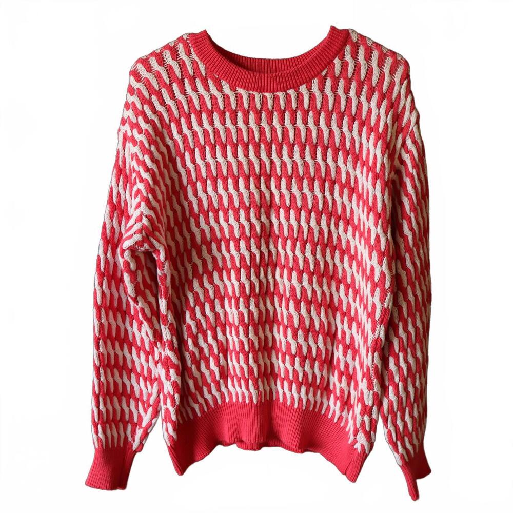 80s ‘Lord Jeff’ Cotton Knot Sweater / Medium‎ fits like Large